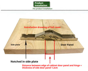 Support de table caché, étagère dissimulée, pièce de mobilier, angle d'ouverture de 180 degrés, charnière en acier moderne pour armoires de cuisine, sans perçage - Product Image 6