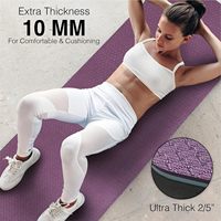 Esterilla de Yoga Retrospec Solana de 6 mm de Grosor con Correa de Nailon para Hombres y Mujeres - Tapete de Ejercicio Antideslizante para Yoga, Pilates, Estiramientos y Suelo