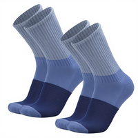 Chaussettes de sport OEM en coton épais et rembourré, à blocs de couleur, pour la course, la marche et la randonnée, pour hommes et femmes, douces, chaudes et athlétiques