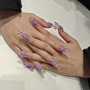 Накладные ногти Muhaha Trend Design с эффектным блеском и 3D-гравировкой - Product Image 4