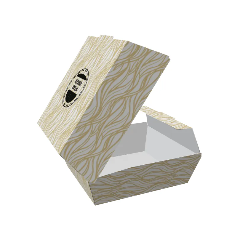 Benutzer definierte tragbare Sandwich Burger Box, rutschiges Ei dickes Ei gebranntes Toast Papier fach Verpackungs box hält Brot karton/