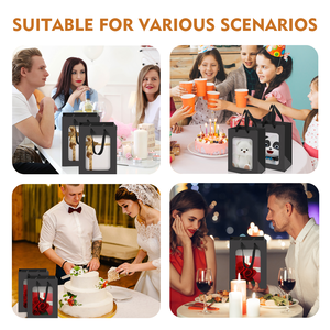 Venta al por mayor ventana transparente Mini pastel Cajas de Regalo acabado mate de moda para Mini pasteles bolsas de papel de flores - Product Image 6