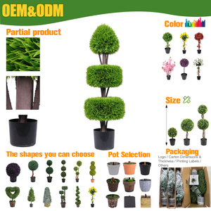 RUOPEI Árbol Topiario Artificial Resistente a los Rayos UV, <span class=keywords><strong>Planta</strong></span> Artificial de <span class=keywords><strong>Boj</strong></span> en Maceta para Decoración de Interiores y Exteriores - Product Image 3
