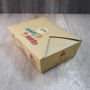 Lage Moq Hot Koop Wegwerp Fast Food Afhalen Verpakking Containers Kraftpapier Lunch Dozen