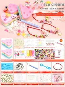 Bracelet de bricolage fait main avec résine arc-en-ciel savon archéologie passionnant boîte aveugle jouet pour petites filles creuser Kits chasse au trésor - Product Image 2
