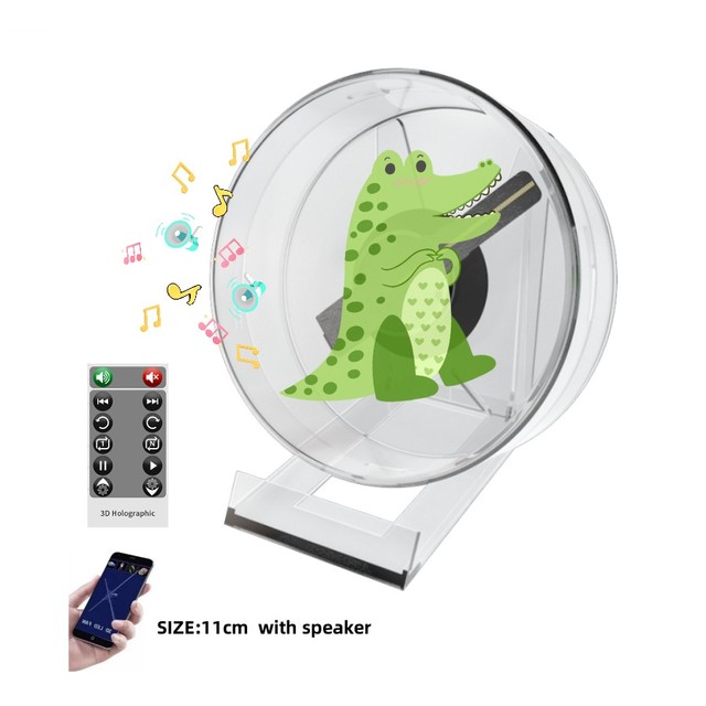 11cm Mobile App Control Hologram Projector in case Mini Led 3d Hologram Fan Display with Cover New Portable 3d Holographic Fan