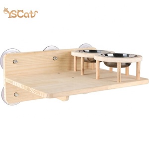 Ventouses en bois fortes perchoir de <span class=keywords><strong>chat</strong></span> <span class=keywords><strong>Protection</strong></span> solaire suspendu Design pliable avec forte aspiration pour le montage de la fenêtre ou de la <span class=keywords><strong>porte</strong></span> de seuil - Product Image 1