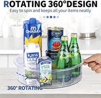 Support d'assaisonnement de finition de cuisine Division rotative étagère transparente 360 support rond de tri de vinaigre de Sauce de roche d'huile