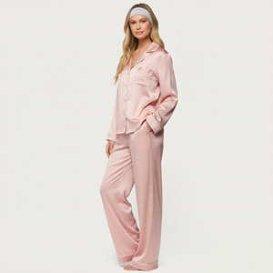 Conjunto de Pijama de Seda para Mujer de Alta Calidad, Ecológico, Lujoso y Cómodo, 100% Seda, Mangas <span class=keywords><strong>Largas</strong></span> - Product Image 2