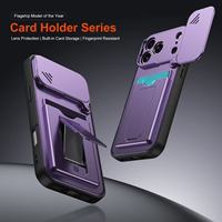 Étui de téléphone avec support pour carte, support pour téléphone portable et protection d'objectif pour iPhone 18 Pro, iPhone 18 Pro Max, Redmi Note 17 Pro