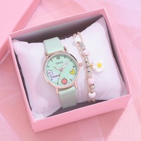 Ensemble de montres pour enfants WW033, montres pour étudiants, enfants, montre rose pour filles, bracelet en cuir, montre à quartz pour enfant, montre-bracelet pour fille, cadeau, horloges