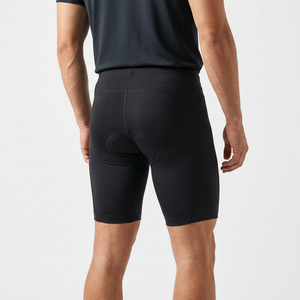 Shorts unisexe noir grande taille avec logo personnalisé, impression par transfert thermique, ajustés, respirants, séchage rapide, en Spandex et Nylon, longueur courte - Product Image 5