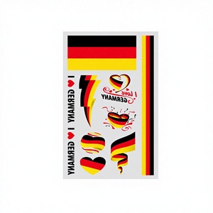 Nouvel Autocollant Temporaire de Tatouage d'Étoile de l'Équipe Nationale 2026 pour Événements, Jeux, Fêtes de Fans, Autocollant Facial Temporaire, Lot de 10 Pièces - Product Image 1