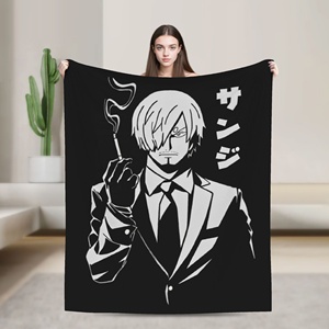 Couverture en flanelle <span class=keywords><strong>Sanji</strong></span> <span class=keywords><strong>Vinsmoke</strong></span> Luffy, couvertures superbes pour canapé, literie, salon, tapis de 150*125 cm, dérivés d'anime - Product Image 2