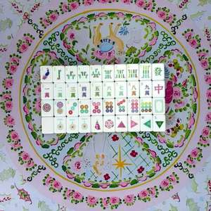 Wholesale Luxury Colorful <b>Entertainment</b> La Fete American Acrylic Mahjong Tile Set Eco-Friendly 4 Players Portable Design - Product Image 6