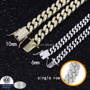 Exquisite single row necklace/bracelet Gold plated 925 sterling sliver Pass diamond tester VVS moissanite diamond GRA certified - Product Image 4