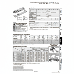 Piezas neumáticas articuladas mecánicamente de cilindro sin vástago de SMC Pneumatics - Product Image 1