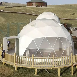 FEAMONT 6m diametro esterno Hotel cupola casa Glamping cupola geodetica tenda con copertura del tetto in PVC