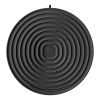 Douche suspendue minimaliste 3-en-1 pour la vente en gros B2B, avec panneau de 12 pouces et pommeau de douche rond aux fonctions pluie, cascade et brume