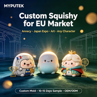 Jouet Squishy en PU à Remontée Lente Personnalisé UE, Écologique, Anti-Stress, Festival d'Annecy, Vente en Gros
