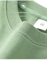 Camiseta Gráfica OEM de Algodón Premium Lavado de Alto Gramaje con Hombro Caído y Cuello Redondo para Hombre, Uso Casual