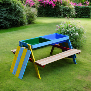 Table de pique-nique en bois pour enfants unisexe pour jouer en plein air <span class=keywords><strong>sable</strong></span> <span class=keywords><strong>et</strong></span> <span class=keywords><strong>eau</strong></span> pour les pique-niques <span class=keywords><strong>et</strong></span> aventures amusantes - Product Image 2