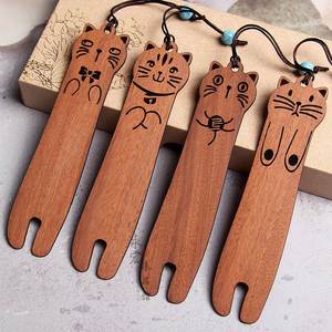 High Quality Rosewood <b>Bookmark</b> Cute Cats Custom Wood Crafts Eco-Friendly Classical - Product Image 1