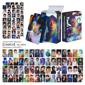 Set de 124 Tarjetas Láser Conmemorativas del 11º Aniversario de KPOP V RM <span class=keywords><strong>Jungkook</strong></span> <span class=keywords><strong>J</strong></span>-<span class=keywords><strong>Hope</strong></span>, Tarjetas Lomo Personales de Jimin Suga, Mini Pegatinas, Tarjetas de Felicitación para Fans - Product Image 6