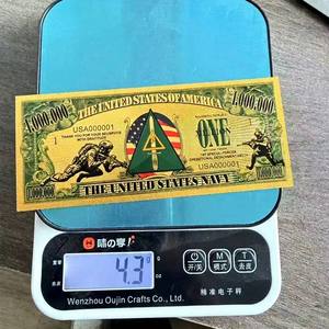 Banconota Commemorativa in Foglia d'Oro da Un Milione di Dollari della Marina USA, Carta Stampata UV Placcata in Oro 24K, Souvenir delle Forze Speciali - Product Image 5