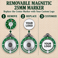 Marqueur de balle de golf magnétique personnalisé OEM avec pièce centrale amovible pour club de golf et promotion de marque