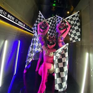 Интерактивное шоу на сцене в стиле гоночного клуба класса люкс, костюмы для персонализированного заказа, шоу для баров и гоу-гоу - Product Image 2