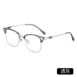 กรอบแว่นตาไทเทเนียมแท้สไตล์เรโทรใหม่ รุ่น 31814 ทรงสี่เหลี่ยมเต็มกรอบ น้ำหนักเบา สำหรับทุกเพศ ผลิตที่ตานหยาง - Product Image 2