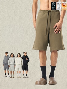Pantalones Cortos <span class=keywords><strong>de</strong></span> Felpa Estilo FOG & <span class=keywords><strong>Balenciaga</strong></span>, 500G, con Cordón Ajustable, Hasta la Rodilla, para <span class=keywords><strong>Hombre</strong></span> - Product Image 3