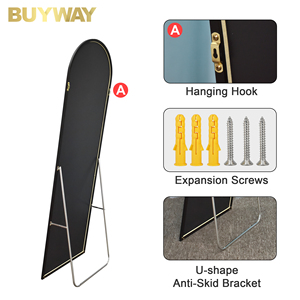 Bán Buôn Trang Trí Nội Thất Không Thể Phá Vỡ Đầy Đủ Chiều Dài Cơ Thể Mặc Quần Áo Gương Sàn Lớn Lớn Tường Cao Đứng Gương Cho Phòng Khách - Product Image 5