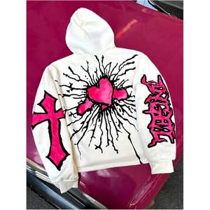 Sudadera con Capucha Y2K Personalizada para Hombre, Sudadera con Estampado Gráfico, Tejida en Algodón, Estilo Urbano, Hip Hop, Grunge - Product Image 1