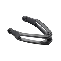 Soporte de bisagra de doble orejeta de aluminio mecanizado por CNC personalizado para el montaje de actuadores de automatización y enlaces de bicicletas de montaña
