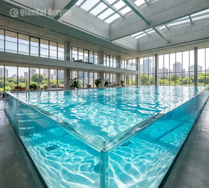 <span class=keywords><strong>Piscine</strong></span> acrylique sur mesure pour complexe hôtelier et parc d'attractions, <span class=keywords><strong>piscine</strong></span> à débordement haute transparence pour destination touristique et aquatique - Product Image 2