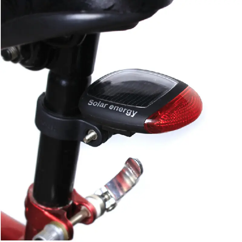 Cycling Solar Energy Power Lamp MTB Mountain Bike Rear Taillight 2 LED Lights Warning Road Safety Bicycle Lights
