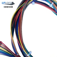 Cable de PVC de 10 pines con conector voladizo UL1007 22AWG multicolor de 72 pulgadas (1830 mm) con conector A2516-10Y para máquinas