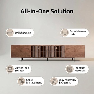 Soporte <span class=keywords><strong>de</strong></span> TV <span class=keywords><strong>de</strong></span> Madera Color Nogal, Mueble <span class=keywords><strong>de</strong></span> TV con Acabado en Nogal para el Hogar, Muebles para Sala <span class=keywords><strong>de</strong></span> Estar - Product Image 5