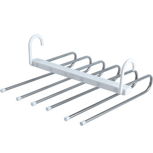 Cintre multifonctionnel antidérapant en acier inoxydable pour pantalons, pliable, télescopique, multicouche, spécial ménage, salon - Product Image 6
