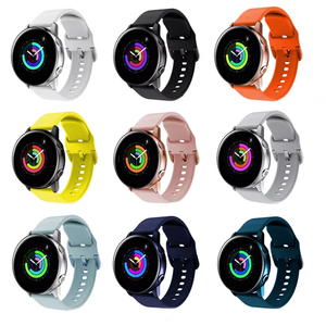 Bracelet de montre en silicone souple en caoutchouc pour <span class=keywords><strong>Samsung</strong></span> Galaxy <span class=keywords><strong>Watch</strong></span> <span class=keywords><strong>Active</strong></span> / <span class=keywords><strong>Active</strong></span> <span class=keywords><strong>2</strong></span> avec boucle colorée 20mm 22mm - Product Image 2