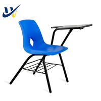 Chaise d'apprentissage pliable en plastique pour l'école avec table moderne réglable en hauteur pour les étudiants