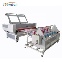 Mesin Pemotong Laser Tekstil Kain Pemberi Makan 1610 CO2 Otomatis untuk Pemotong Kain Gulungan
