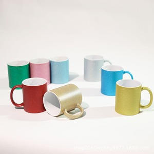 แก้วเซรามิกเคลือบด้านพร้อมหูจับกลม สำหรับพิมพ์ลายซับลิเมชั่น ทำของขวัญ DIY ได้ - Product Image 1