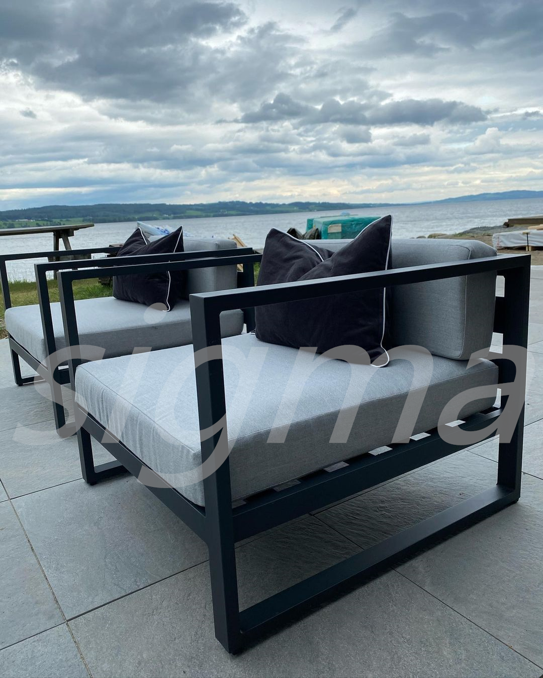 Patio garden furniture set outdoor simple wholesaler sofa lounge modular metal chairs for leisure