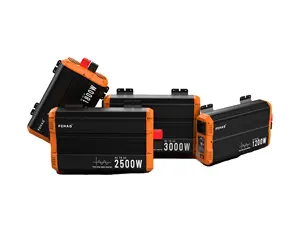 Spedizione gratuita al dettaglio FCHAO 2500W up modificato onda sinusoidale Inverter Display LED DC 12v 24v a AC presa 220V auto Inverter solare