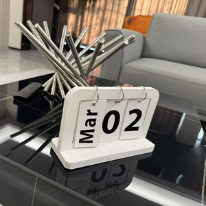 <span class=keywords><strong>Calendrier</strong></span> minimaliste en bois à feuillets mobiles, <span class=keywords><strong>calendrier</strong></span> perpétuel de bureau, décoration pour la maison et l'étude, accessoire <span class=keywords><strong>photo</strong></span> - Product Image 3