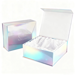Cajas de regalo magnéticas de cartón holográficas profesionales de 2mm para regalos de boda, pegatina Kawaii, prensa, peluca de uñas, materiales reciclados - Product Image 4