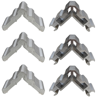 Connecteurs d'angle en aluminium sur mesure à 90 degrés pour cadres de portes et fenêtres, argent, garantie 3 ans, fixation par vis, durables et anti-âge